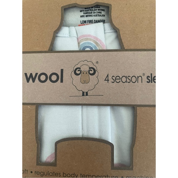 New in Box Woolino Merino Wool 4 Season Sleep Bag with Feet Sz 18-36 Months - Picture 7 of 8